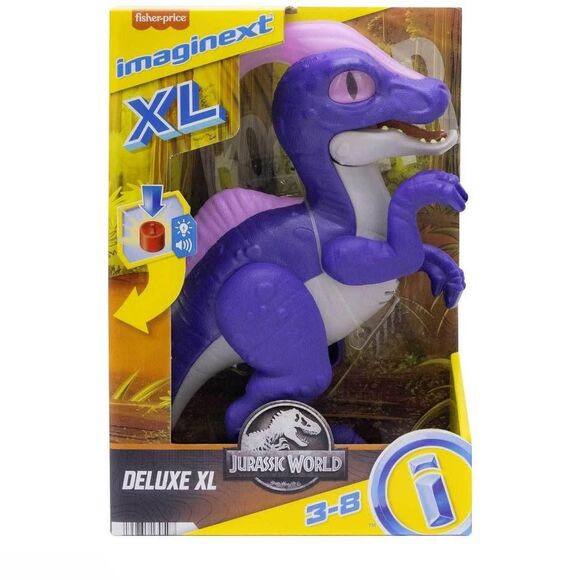 NEW Fisher-Price Light-Up & Sound Jurassic World Parasaurolophus XL Dinosaur - Picture 2 of 4